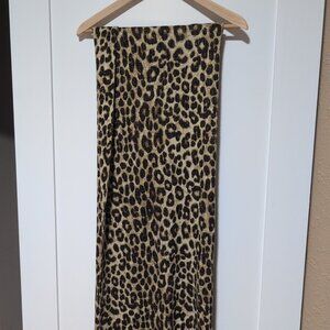 NWT Michael Kors Leopard Print Scarf Fall 2016 Collection Gold Fleck